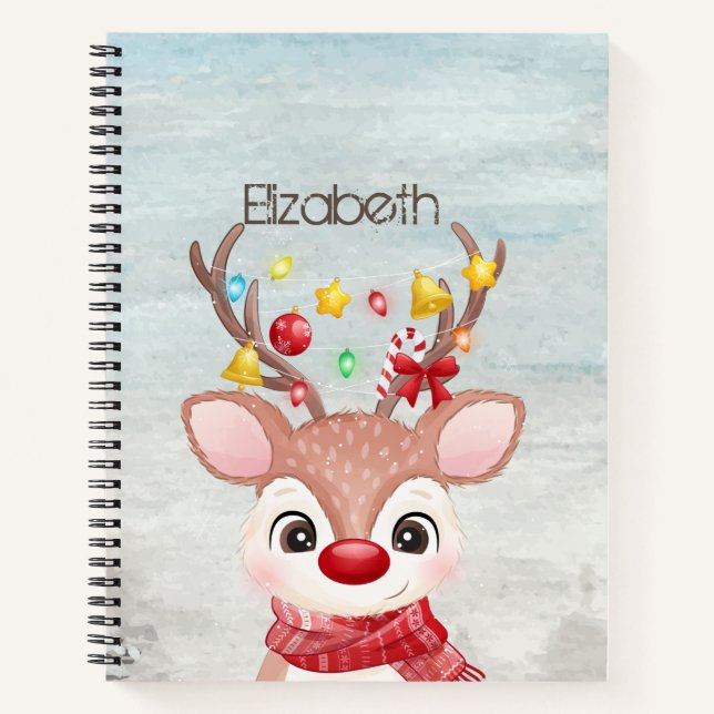 Carnet Rennes de Noël adorables  (Devant)