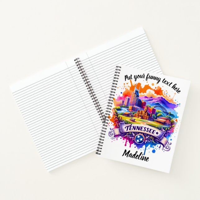 Carnet Repères du Tennessee dans des couleurs vives (Intérieur)