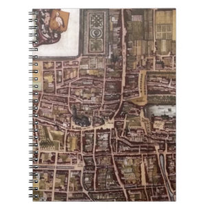 Carnet Réplique carte de la ville de La Haye 1649