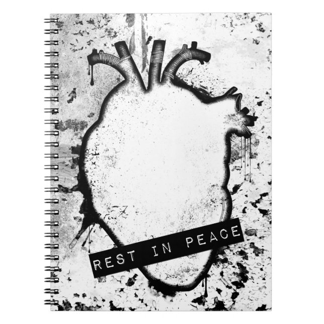 Carnet reposer en paix coeur anatomique (Devant)