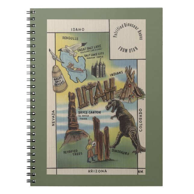 Carnet Représentation des sites à voir dans UtahUtah (Devant)