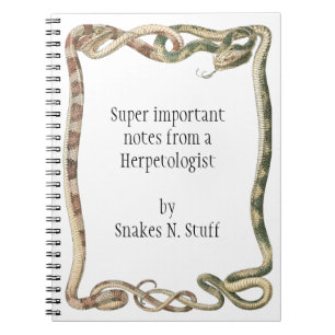 Carnet Reptiles Anciens, Bordure de Serpents ou de Vipère