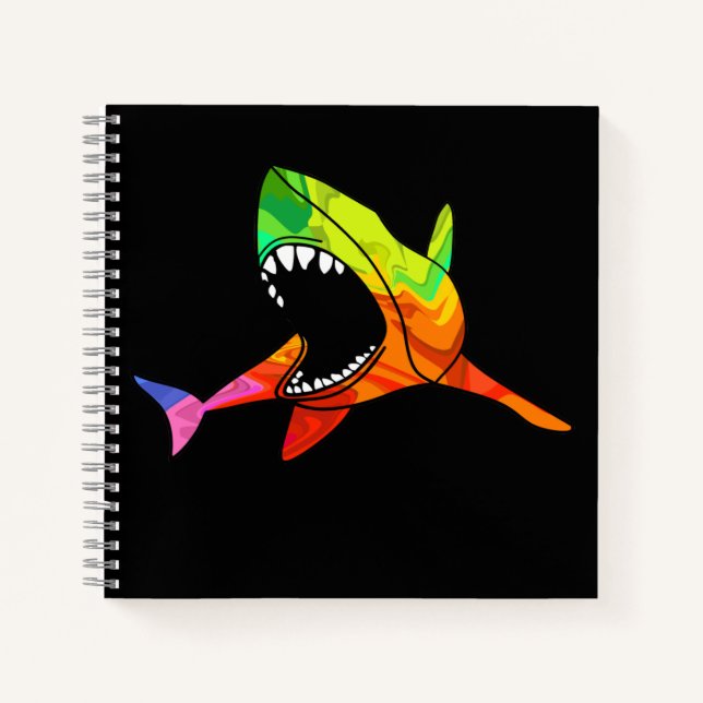 Carnet Requin coloré (Devant)