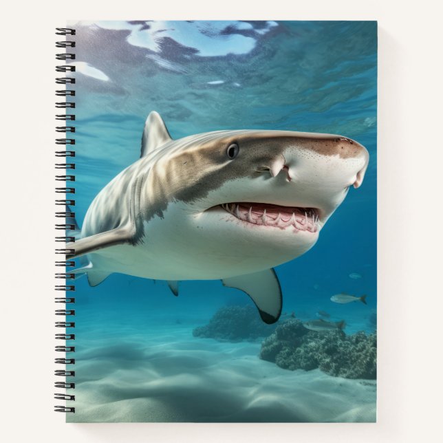 Carnet Requin Marine Animal Blue Ocean Deep Sea (Devant)