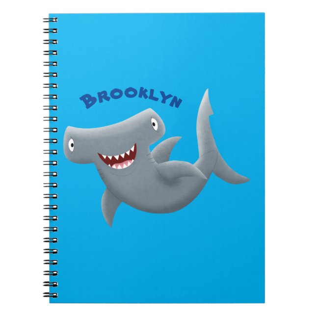 Carnet Requin marteau de dessin animé mignon drôle (Devant)
