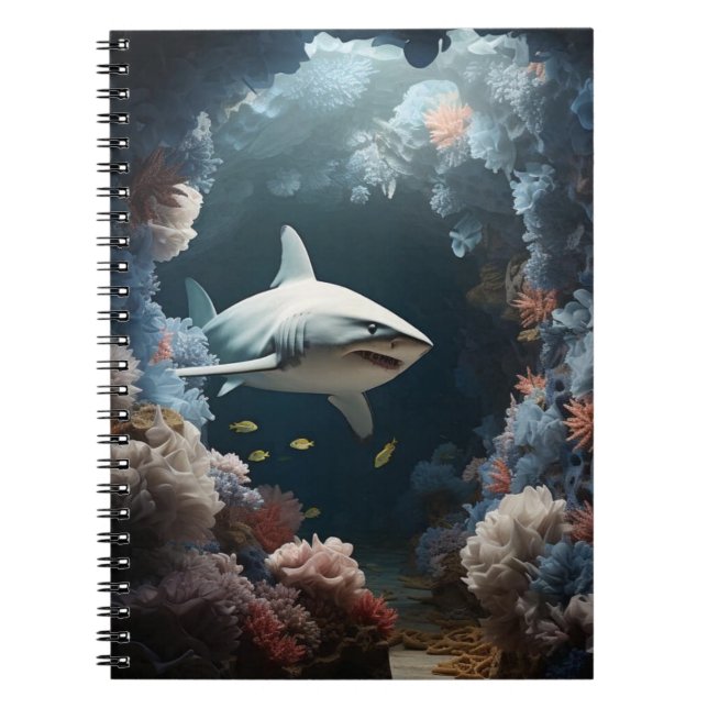 Carnet Requin sous-marin foncé (Devant)
