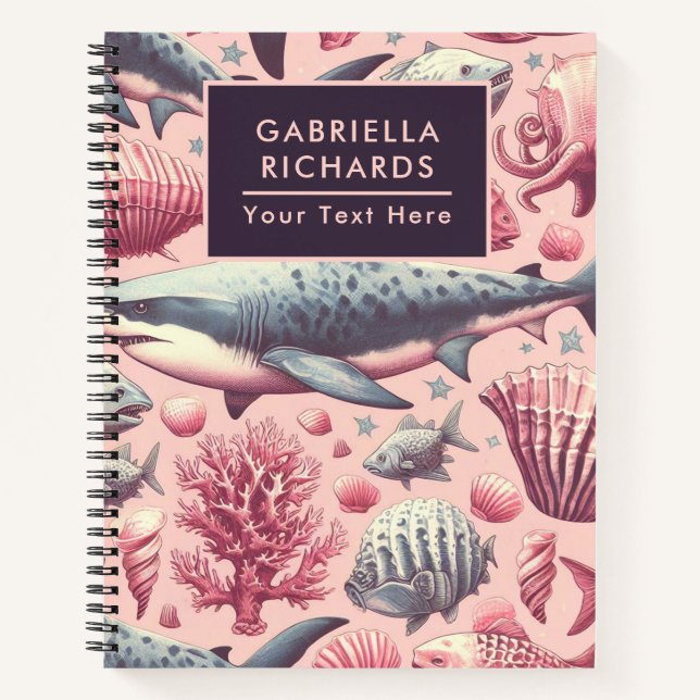 Carnet Requin vintage sans joint (Devant)