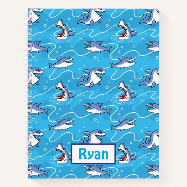 Carnet Requins blancs de dessin animé (Devant)