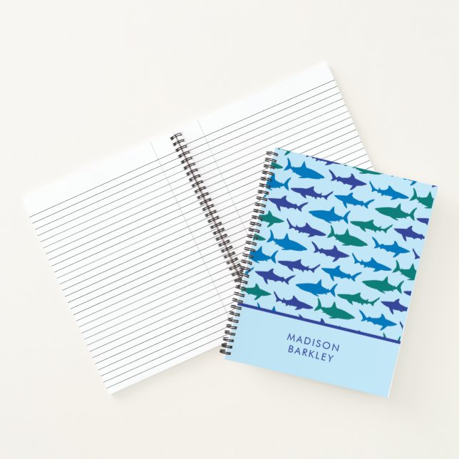 Carnet Requins bleus mignons Enfants (Intérieur)