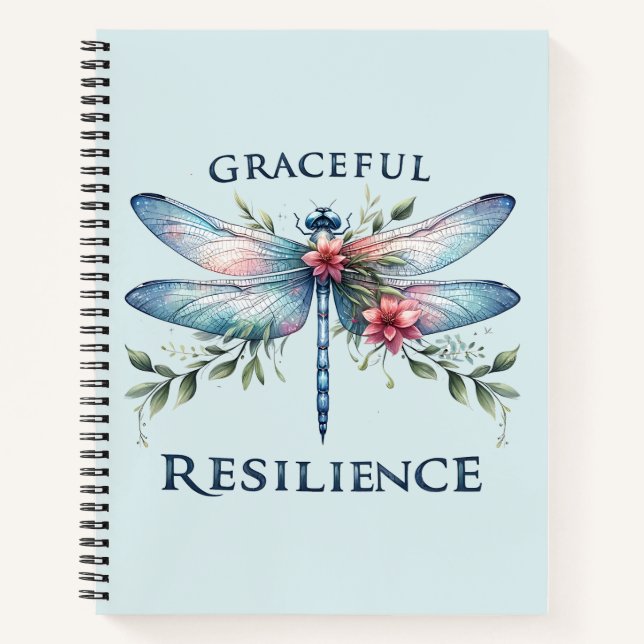 Carnet Résilience gracieuse - libellule artistique (Devant)