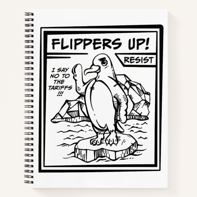 Carnet Résistez À Pingouin Contre Les Tarifs Des Pantoufl (Devant)