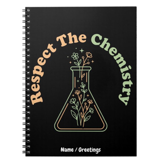 Carnet Respecter La Chimie Rétro Botanique Science  (Devant)