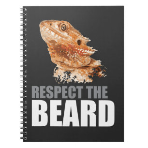 Carnet Respectez le dragon barbu drôle de barbe