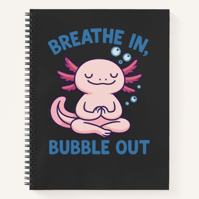 Carnet Respire En Bubble Axolotl Yoga (Devant)