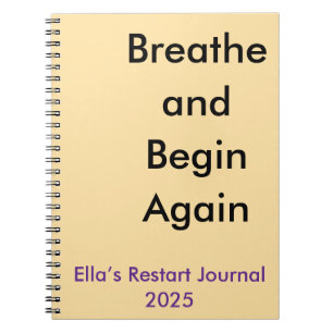 Carnet Respire et recommencer La motivation douce personn