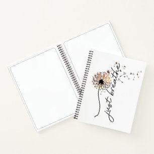Carnet Respire juste le Dandelion auto-soin Motivationnel