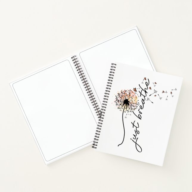Carnet Respirer simplement Pissenlit Motivation pour pren (Intérieur)