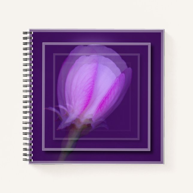 Carnet Ressort rose et violet Double florale -Take Fun Ar (Devant)