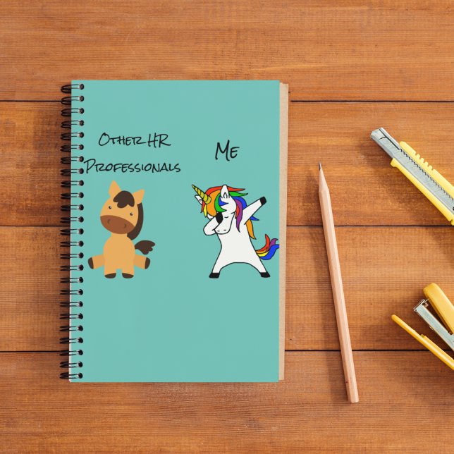 Carnet Ressources humaines HR Unicorn Horse Funny (Créateur téléchargé)