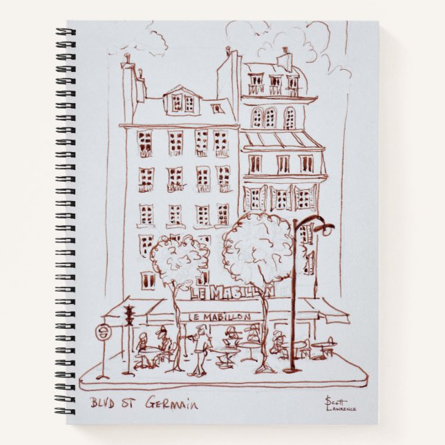 Carnet Restaurant sur le boulevard | Saint-Germain, Paris (Devant)