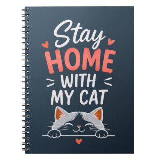 Carnet Restez à la maison avec mon chat Introverti cosy A