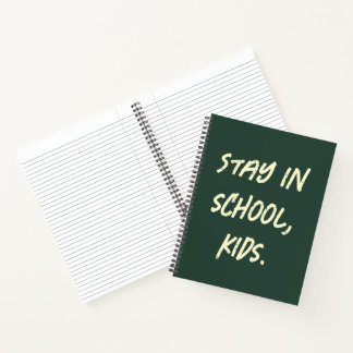 Carnet Restez à l'école, les enfants. (personnalisable)