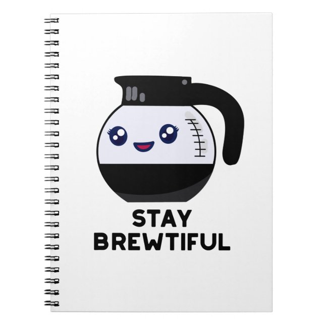 Carnet Restez Bréwtille Pun drôle de cafetière  (Devant)