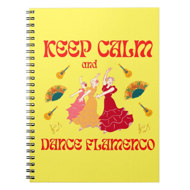 Carnet Restez calme et dansez Flamenco (Devant)