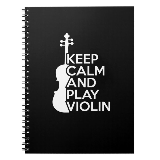 Carnet Restez calme et jouez au violon (Devant)