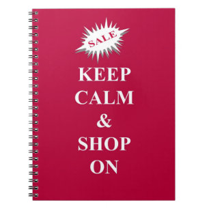 Carnet restez calme et magasinez sur