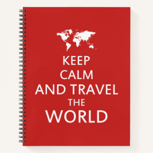 Carnet Restez calme et voyagez dans le monde