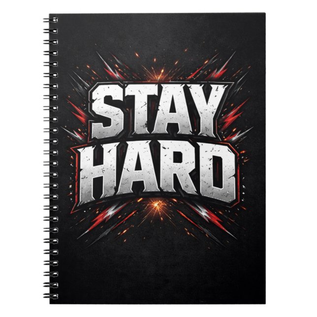 Carnet Restez Durs Citation de Motivation de Salle de Spo (Devant)
