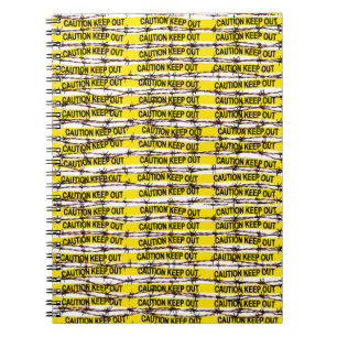 Carnet Restez en dehors ! Bande jaune et fil barbelé