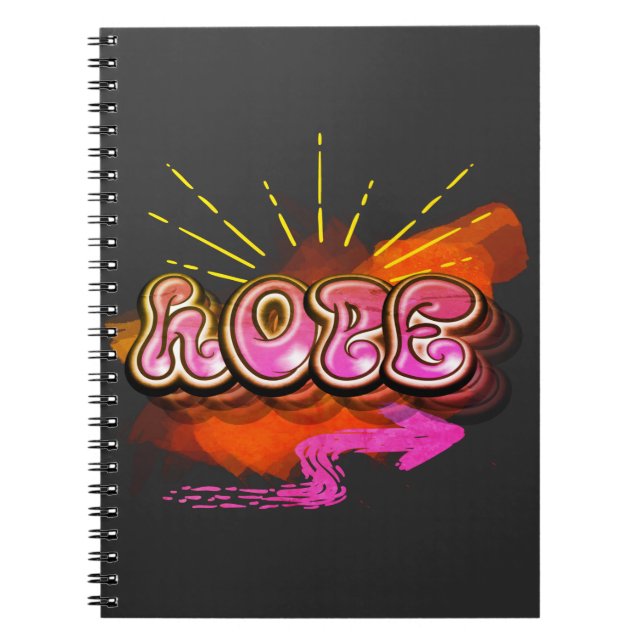 Carnet Restez inspiré Graffiti HOPE Graphisme (Devant)