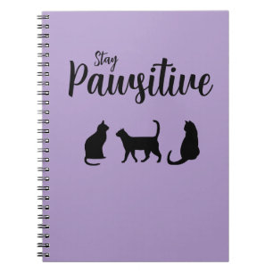 Carnet Restez un chat noir à la mode