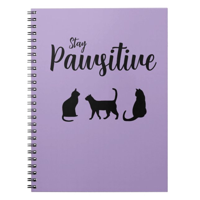 Carnet Restez un chat noir à la mode (Devant)