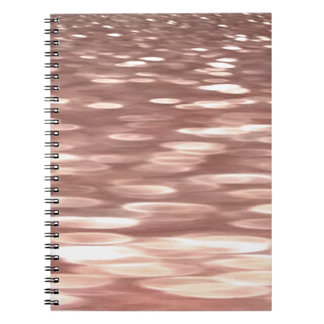 Carnet Résumé #3 : Rose cuivre doré scintillant (Devant)
