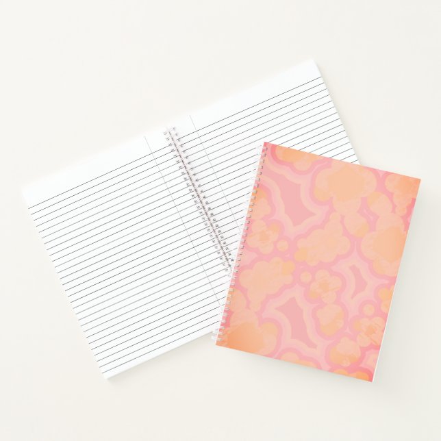 Carnet Résumé Abstrait de Pêche Rétro (Intérieur)