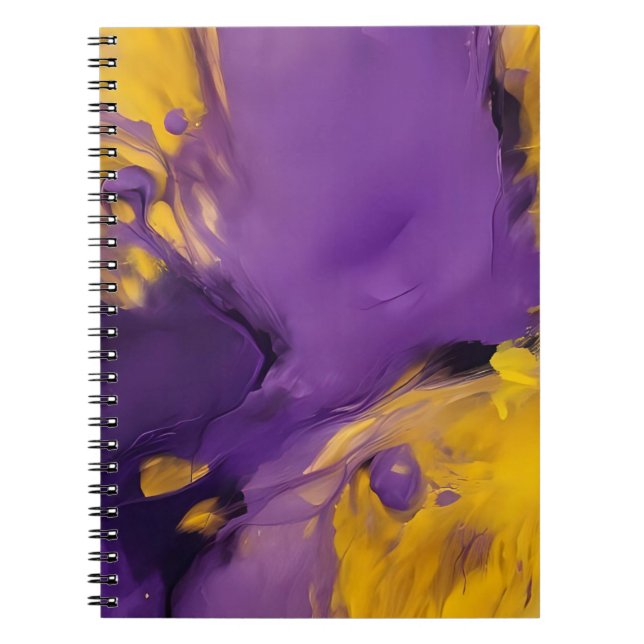 Carnet Résumé violet et or (Devant)