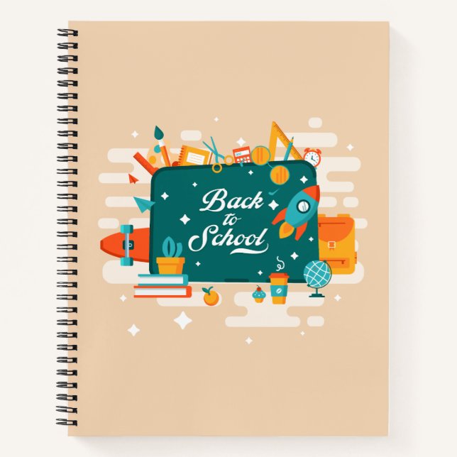 Carnet Retour à la crème des fournitures scolaires (Devant)