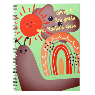 Carnet Retour à l'école Happy Smile Cloud Sun Snail Nam