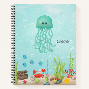 Carnet Retour à l'école Jellyfish Mignon Coloré Enfants
