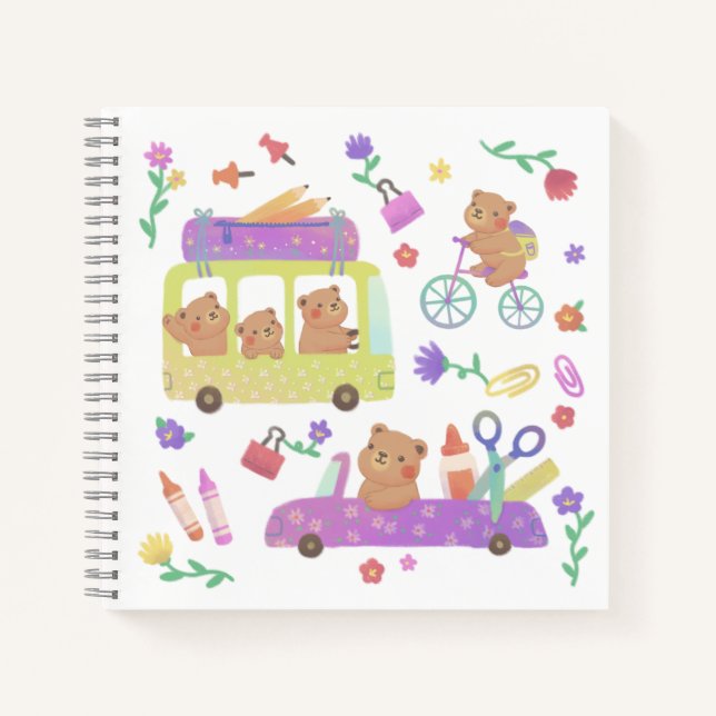 Carnet Retour à l'école : Teddy est prêt pour l'école (Devant)