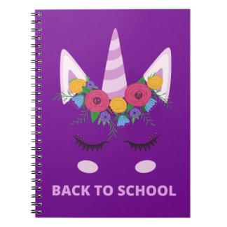 Carnet Retour à l'école Unicorn