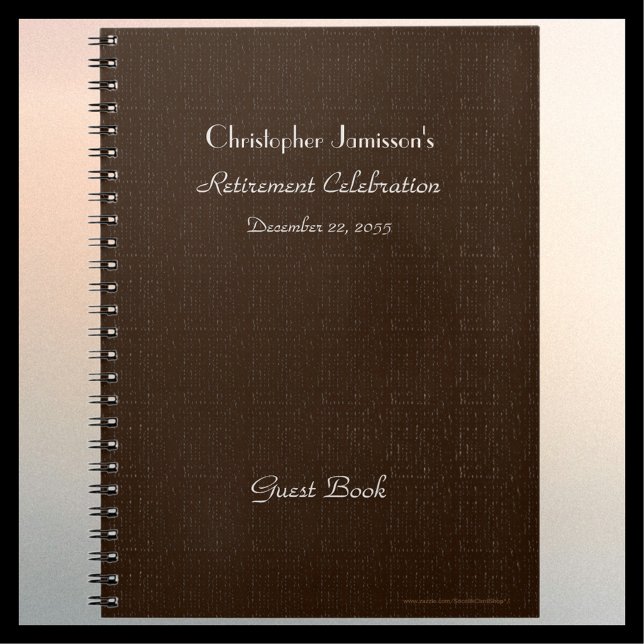 Carnet Retraite, Faux Brown Burlap (Créateur téléchargé)