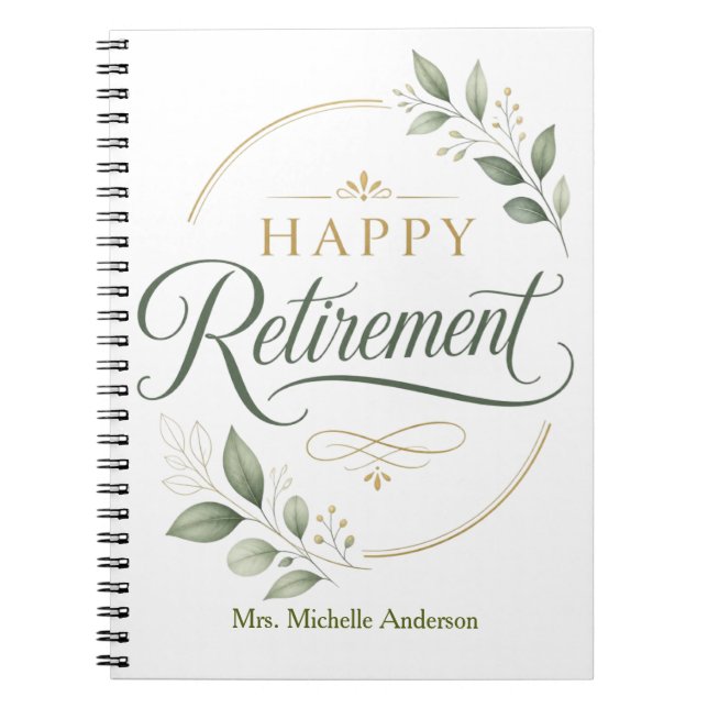 Carnet Retraite Heureuse Personnalisée (Devant)