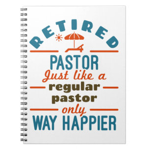 Carnet Retraité Pastor Prédicateur Retraite Drôle Happier