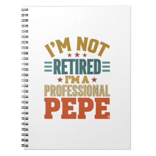 Carnet Retraite Professionnelle Pepe Typographie Vintage