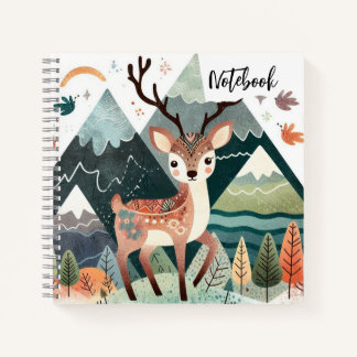 Carnet Retraite rustique - Cerf d'automne dans le pin de