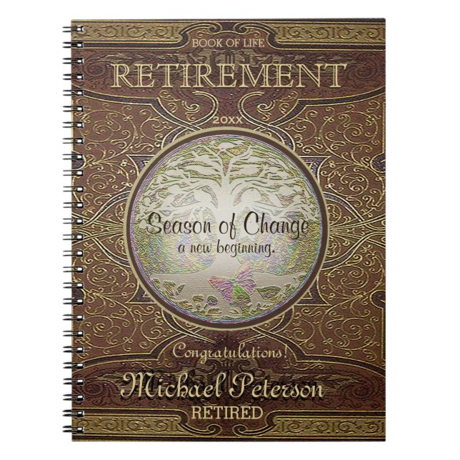 Carnet Retraite Vintage personnalisée (Devant)